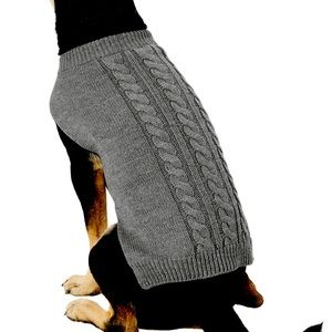 Frisco dog cable knit sweater